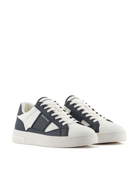 ARMANI EXCHANGE A|X Trampki z kontrastowymi wstawkami Off White + Jet Set - Buty męskie