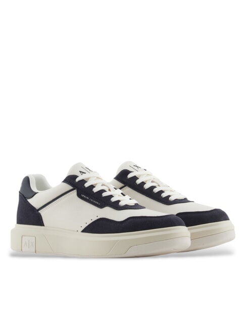 ARMANI EXCHANGE A|X Adidasy ecru + głęboki granat - Buty męskie
