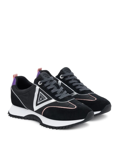 GUESS BAIL Mieszane skórzane buty do biegania CZARNY - Buty damskie