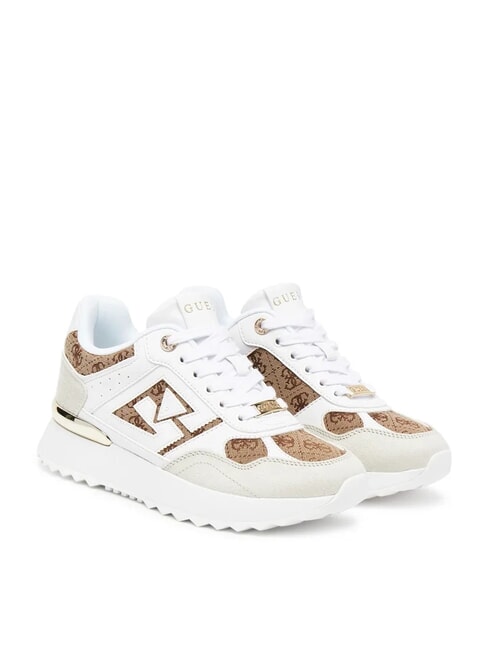 GUESS KORENZO Buty do biegania z logo 4G Beżowy/Brązowy - Buty damskie