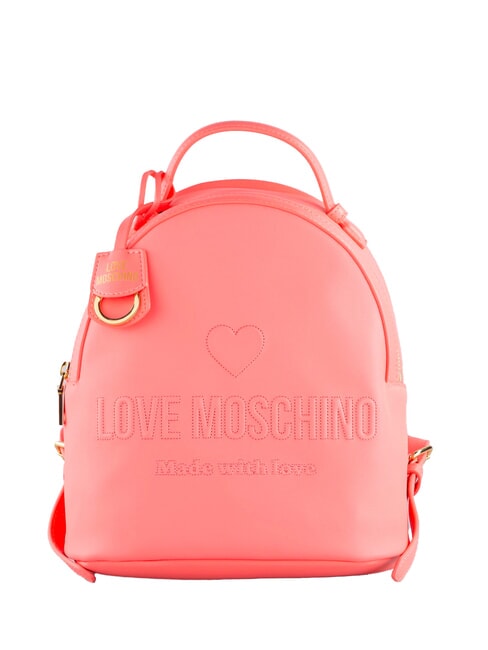 LOVE MOSCHINO SWEET STUDS Plecak z naszytym logo koral - Torby damskie