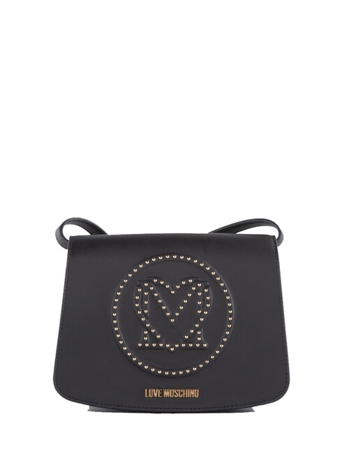 LOVE MOSCHINO LITTLE STUDS Mała torebka na ramię z ćwiekami Czarny - Torby damskie