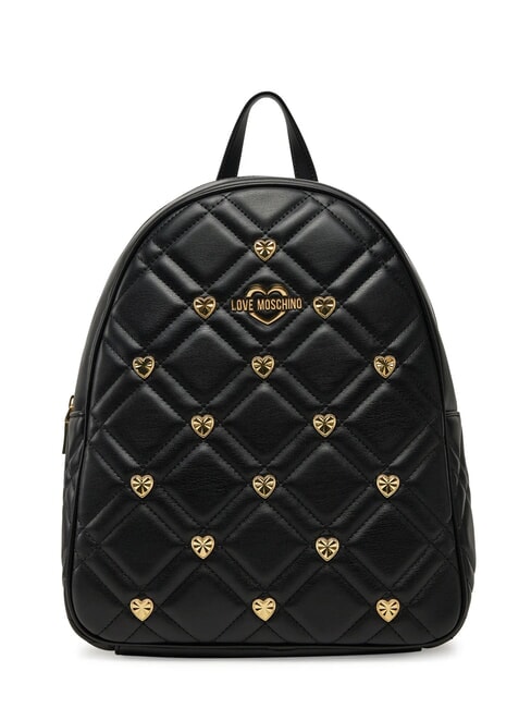 LOVE MOSCHINO SWEET STUDS Plecak z ćwiekami w kształcie serduszek Czarny - Torby damskie