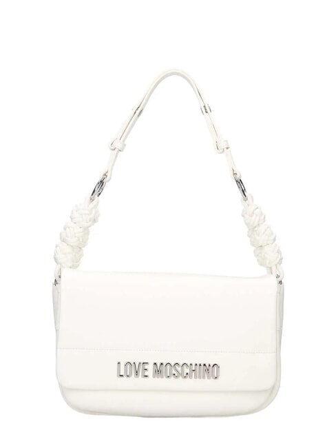 LOVE MOSCHINO SMART DAILY Torba na ramię z tkanym wzorem biały - Torby damskie