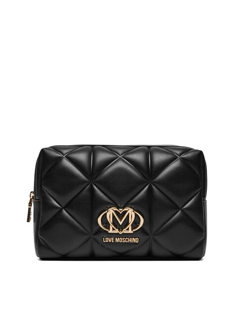 LOVE MOSCHINO QUILTED Pikowana kopertówka Czarny - Torby damskie