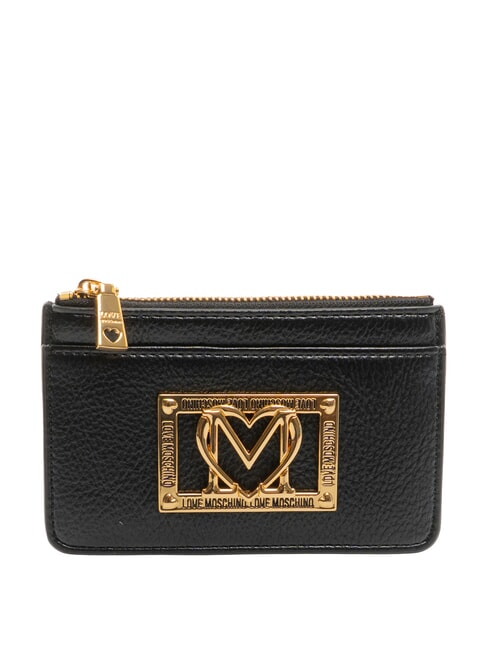LOVE MOSCHINO LOCKED IN GOLD  Portmonetka Czarny - Portfele damskie