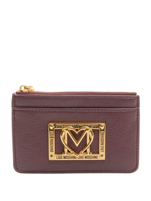 LOVE MOSCHINO LOCKED IN GOLD  Portmonetka wino - Portfele damskie