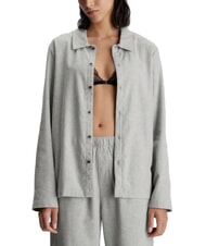 CALVIN KLEIN CK Flanelowa koszula piżamowa szary wrzos - Piżamy damskie - 1