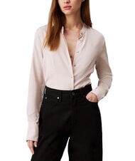 CALVIN KLEIN CK Koszula wiskozowa z długim rękawem szary poranek - Koszule damskie - 1