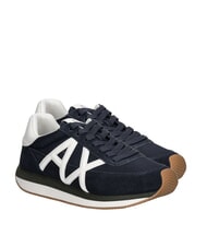 ARMANI EXCHANGE ROYALE SUEDE AIR MESH Sk&oacute;rzane trampki z logo AX - Buty męskie