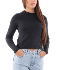 CALVIN KLEIN CK JEANS Kr&oacute;tki sweter z okrągłym dekoltem - Koszulki damskie
