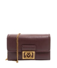 LOVE MOSCHINO SMART DAILY Kopert&oacute;wka z łańcuszkiem wino - Torby damskie - 1