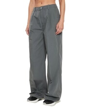 CALVIN KLEIN CK JEANS Spodnie chino z szerokimi i prostymi nogawkami nieskończona szarość - Spodnie damskie - 1