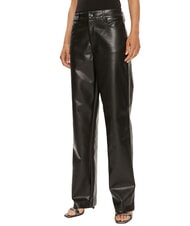 CALVIN KLEIN CK JEANS Spodnie proste z wysokim stanem - Spodnie damskie