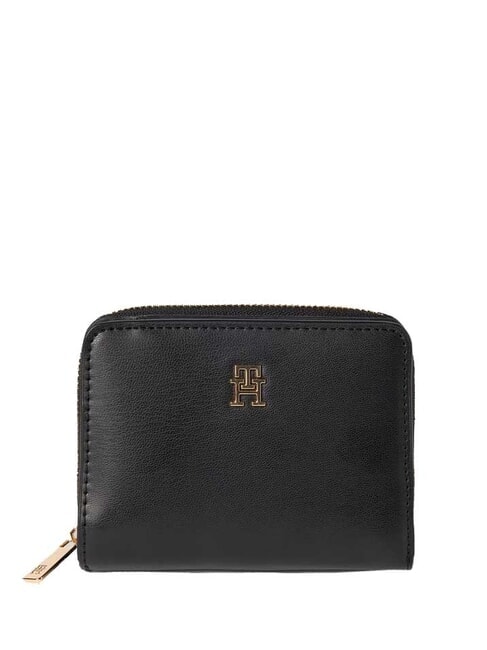 TOMMY HILFIGER TH ICON Mały portfel czarny - Portfele damskie