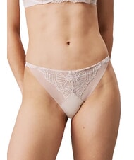 CALVIN KLEIN CK Stringi z koronkową wstawką - Majtki damskie