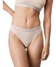 CALVIN KLEIN CK Stringi z gumką z logo muszla z nowym kamiennym logo - Majtki damskie - 1