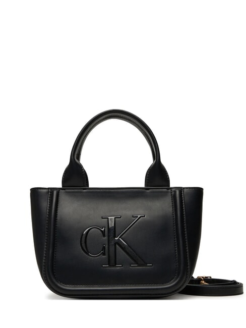 CALVIN KLEIN BOLD MONOGRAM Mała torebka z paskiem na ramię na czarno - Torby damskie
