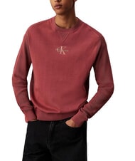 CALVIN KLEIN CK JEANS Sweter bawełniany z logo masło jabłkowe - Koszulki męskie - 1
