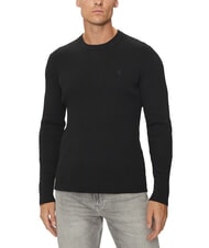 CALVIN KLEIN CK JEANS Sweter żebrowany o dopasowanym kroju z okrągłym dekoltem - Koszulki męskie