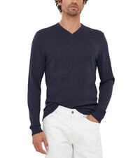 CALVIN KLEIN CK Wełniany sweter z dekoltem w serek, regularny kr&oacute;j - Koszulki męskie