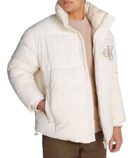 CALVIN KLEIN CK JEANS Kurtka pikowana z logo Sherpa kość słoniowa - Kurtki puchowe męskie - 1