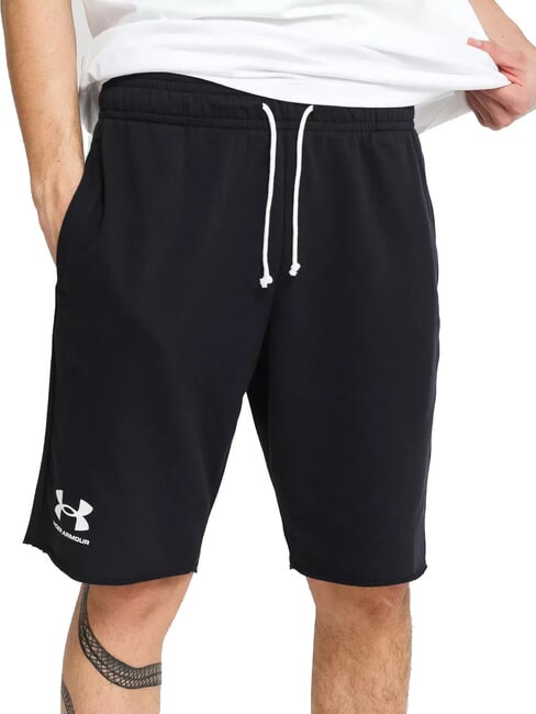 UNDER ARMOUR RIVAL TERRY Spodenki sportowe czarny - Dresy sportowe męskie