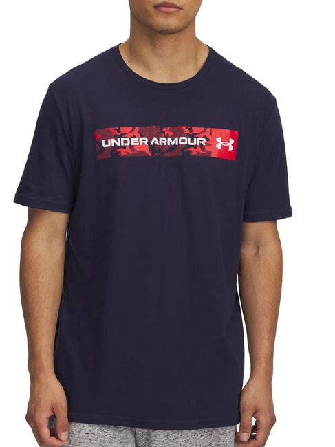 UNDER ARMOUR CAMO CHEST Koszulka z krótkim rękawem granatowa noc - Koszulki męskie