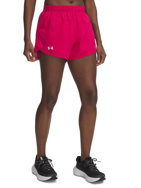 UNDER ARMOUR FLY BY 3  cieniowana fuksja - Spodnie męskie