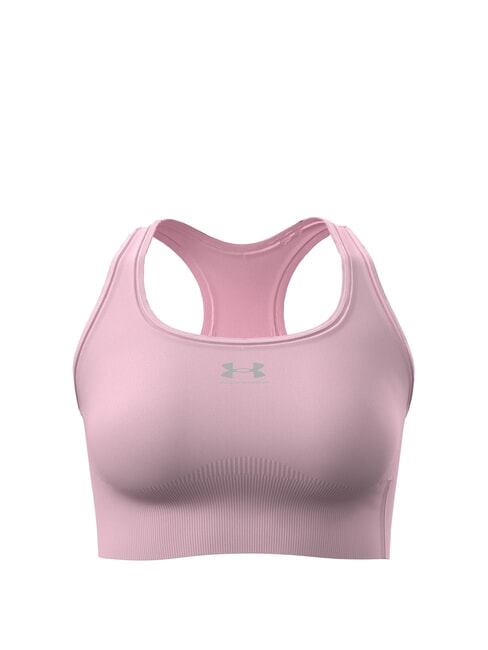 UNDER ARMOUR VANISH Biustonosz sportowy różowy prime - Biustonosze damskie