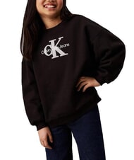 CALVIN KLEIN CK KIDS Bluza z okrągłym dekoltem i logo Sherpa - Bluzy dziecięce