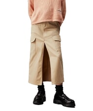 CALVIN KLEIN CK KIDS Sp&oacute;dnica cargo z rozcięciem blady khaki - Sp&oacute;dniczki dla małych dziewczynek - 1