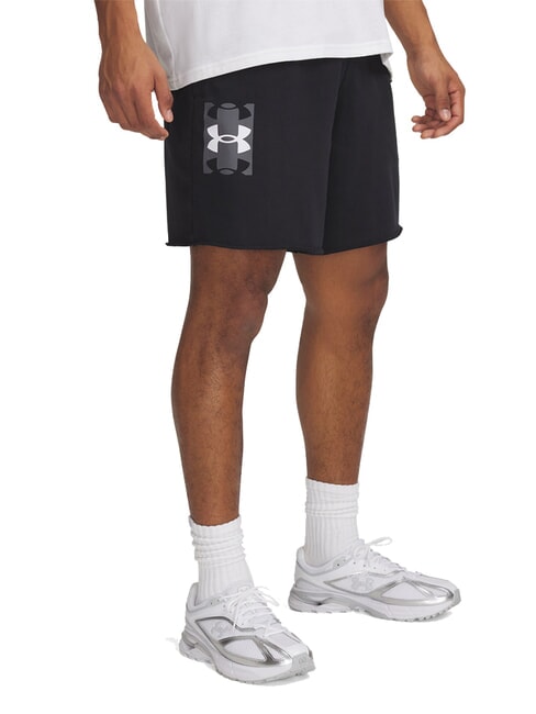 UNDER ARMOUR RIVAL TERRY Szorty czarny - Spodnie męskie