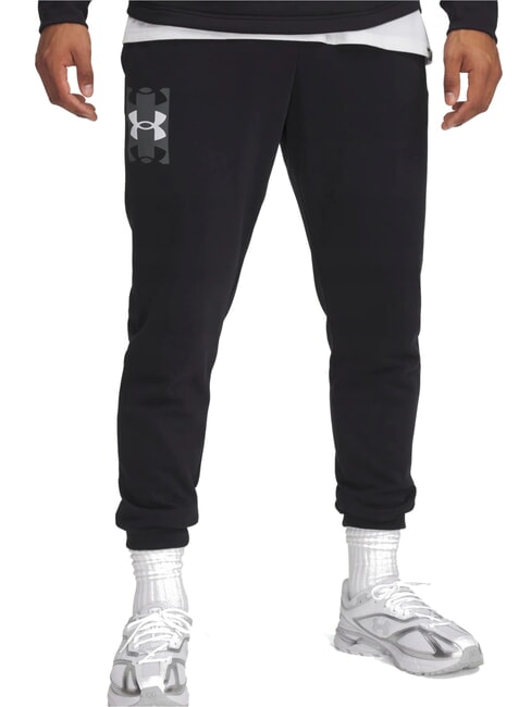 UNDER ARMOUR RIVAL TERRY Spodnie sportowe czarny - Dresy sportowe męskie