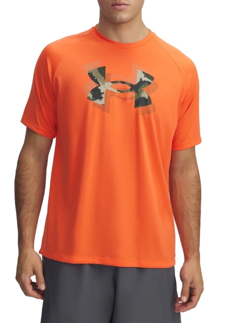 UNDER ARMOUR TECH PRINT Koszulka ogień - Koszulki męskie