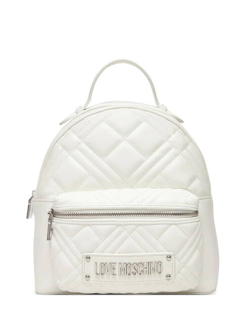 LOVE MOSCHINO QUILTED Plecak z kieszenią biały - Torby damskie