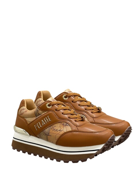 ALVIERO MARTINI PRIMA CLASSE GEO JR Trampki na platformie Skóra/Geo Beż - Buty damskie