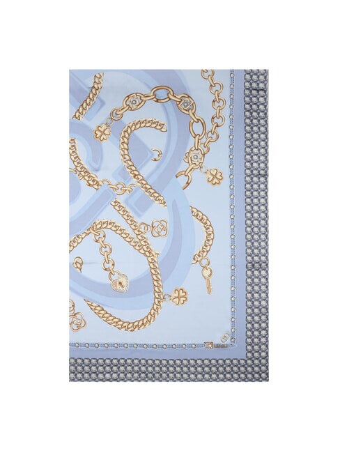 LIUJO MIX PRINT Szalik z nadrukiem na całej powierzchni łańcuszek jasny denim - Szaliki