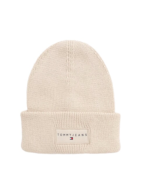 TOMMY HILFIGER TJM LINEAR LOGO Czapka bawełniana papier gazetowy - Włosy