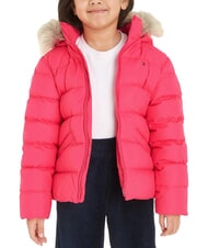 TOMMY HILFIGER TH  Kurtka puchowa z kapturem gorąca magenta - Kurtki dziecięce - 1