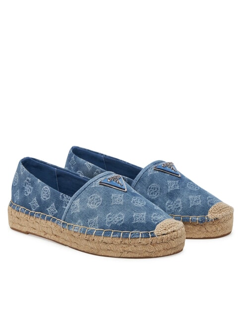 GUESS JOLANDON Mokasyny espadryle niebieski - Buty damskie