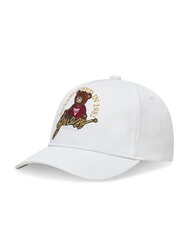 GUESS KIDS Czapka baseballowa z haftowanym misiem czysto biały - Czapki dziecięce - 1