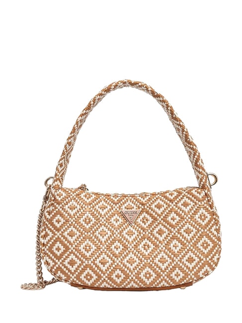 GUESS RIANEE Miniaturowa torba typu hobo KONIAK - Torby damskie
