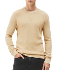 TOMMY HILFIGER TH JEANS Sweter z okrągłym dekoltem delikatne złoto - Koszulki męskie - 1