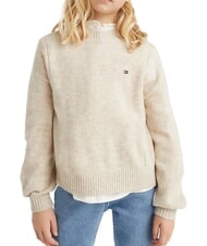 TOMMY HILFIGER TH KIDS Wełniany sweter z okrągłym dekoltem - Swetry dziecięce