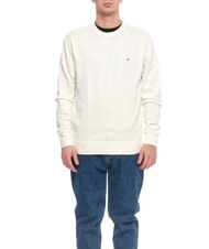 TOMMY HILFIGER PIMA Sweter z mieszanki kaszmiru i okrągłym dekoltem - Koszulki męskie