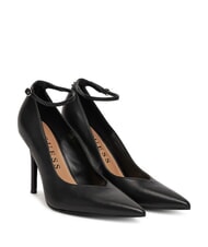 GUESS NAPRIL  9-centymetrowe sk&oacute;rzane cz&oacute;łenka na obcasie CZARNY - Buty damskie - 1