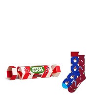 HAPPY SOCKS HOLIDAY STRIPED CRACKER Zestaw prezentowy skarpetek 2 pary - Skarpetki męskie