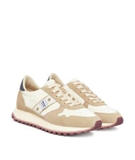 BLAUER MILLEN  Damskie trampki kremowy/malinowy - Buty damskie - 1