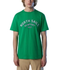 NORTH SAILS NEWPORT Koszulka bawełniana z logo łuku zielona pszczoła - Koszulki męskie - 1